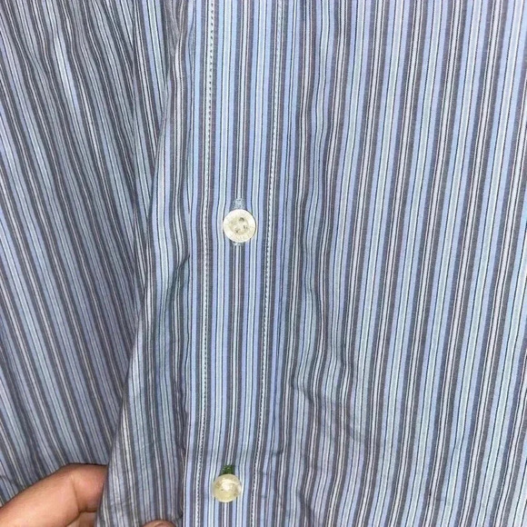 Lacoste Men’s 44 Slim Fit Striped Button Down - Picture 3 of 7